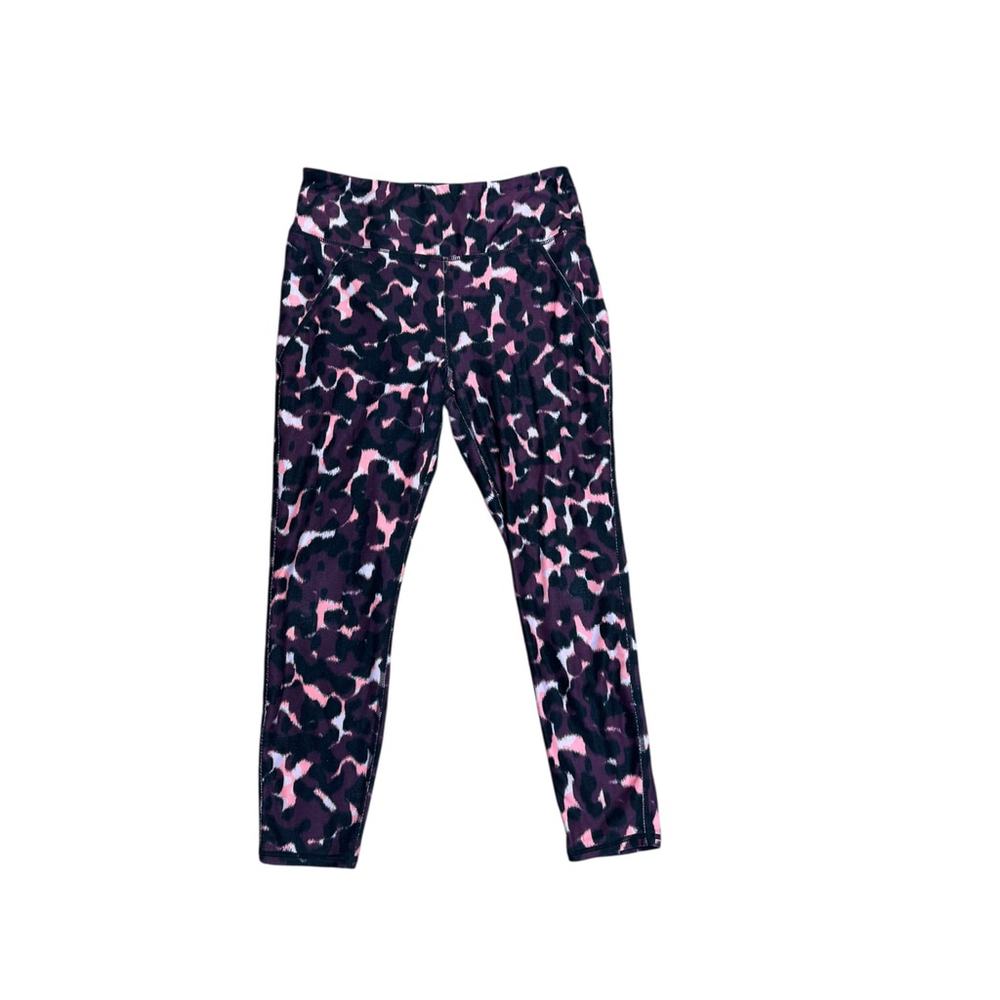 Betsey Johnson Purple Pink Leopard Workout Leggings Large